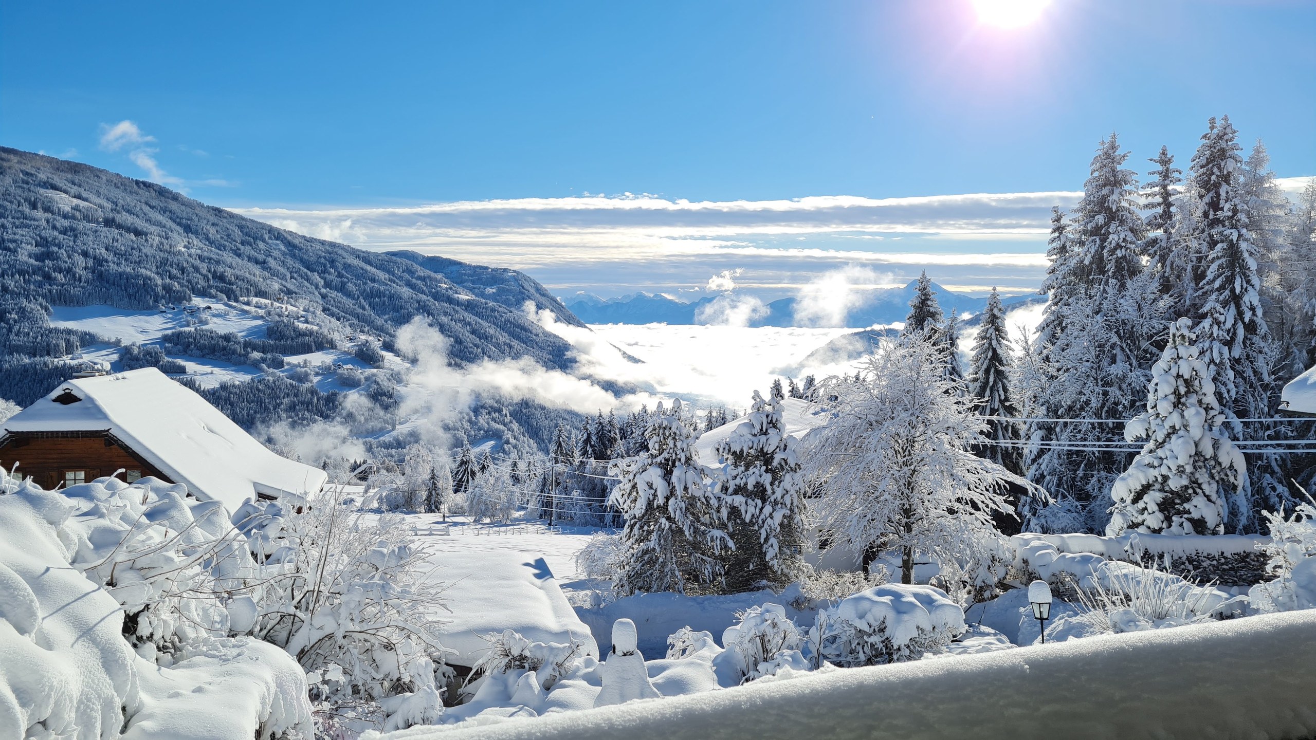 Alpine panorama above Verditz
