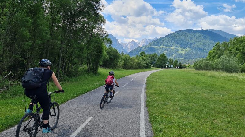 Mountain Bike Loop to the Fusine Lakes near Tarvisio